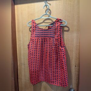 Cynthia Rowley Red and Blue Patterned Kids Dress